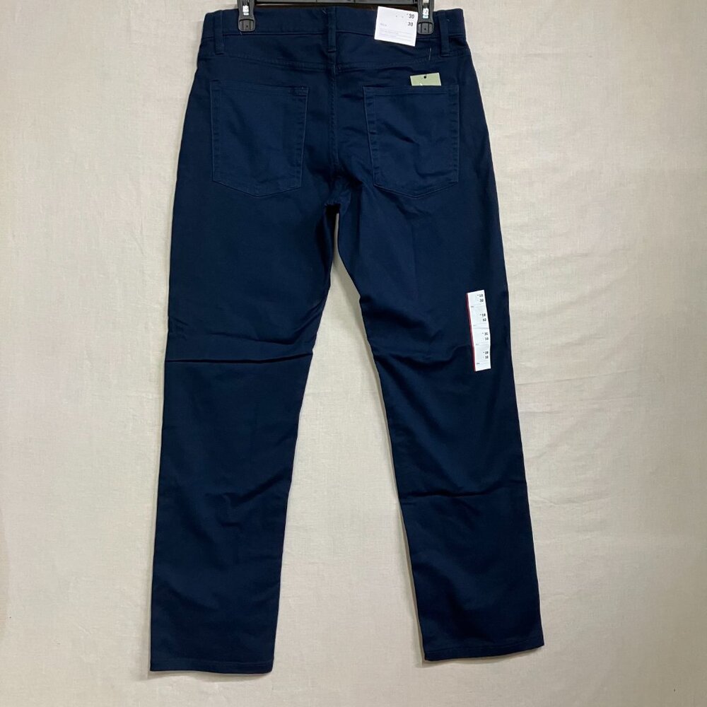 Goodfellow & Co Men's 30x30 Navy Slim Fit 5-Pocket Pants Tapered Button Fly Zip - Picture 11 of 13